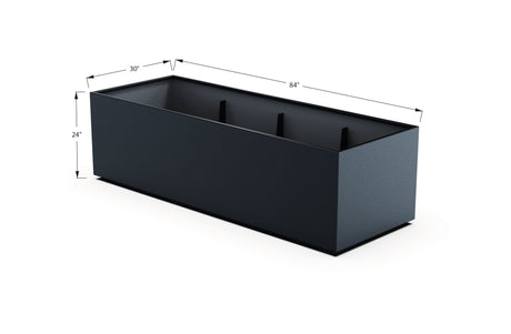 Aluminum Rectangular 30" Wide Planter – 24" to 30" H - Plantercraft