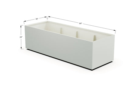 Aluminum Rectangular 30" Wide Planter – 24" to 30" H - Plantercraft