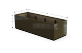 Aluminum Rectangular 30" Wide Planter – 24" to 30" H - Plantercraft