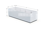 Aluminum Rectangular 30" Wide Planter – 24" to 30" H - Plantercraft