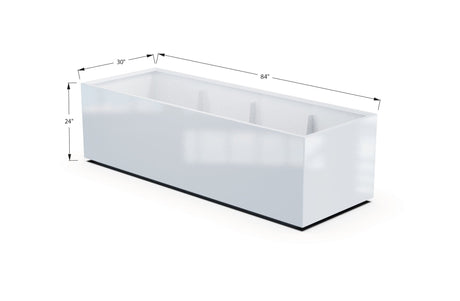 Aluminum Rectangular 30" Wide Planter – 24" to 30" H - Plantercraft