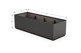 Aluminum Rectangular 30" Wide Planter – 24" to 30" H - Plantercraft