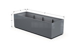 Aluminum Rectangular 30" Wide Planter – 24" to 30" H - Plantercraft