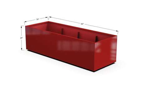Aluminum Rectangular 30" Wide Planter – 24" to 30" H - Plantercraft