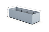 Aluminum Rectangular 30" Wide Planter – 24" to 30" H - Plantercraft