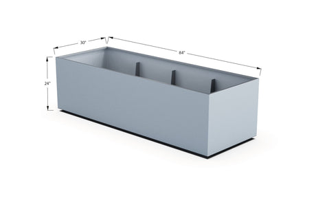 Aluminum Rectangular 30" Wide Planter – 24" to 30" H - Plantercraft