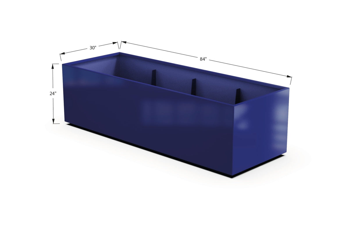 Aluminum Rectangular 30" Wide Planter – 24" to 30" H - Plantercraft