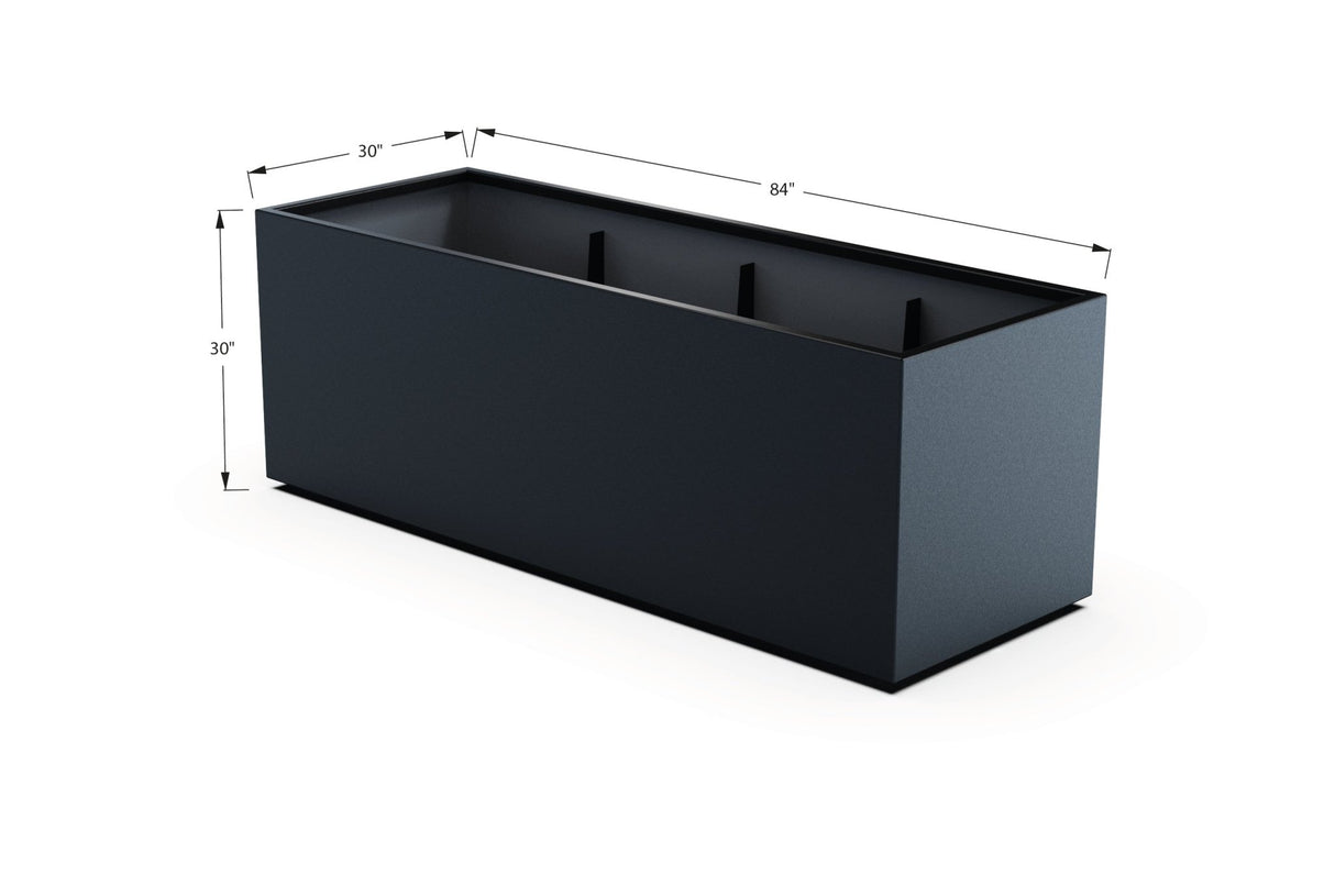 Aluminum Rectangular 30" Wide Planter – 24" to 30" H - Plantercraft