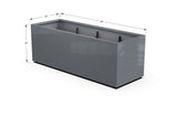 Aluminum Rectangular 30" Wide Planter – 24" to 30" H - Plantercraft