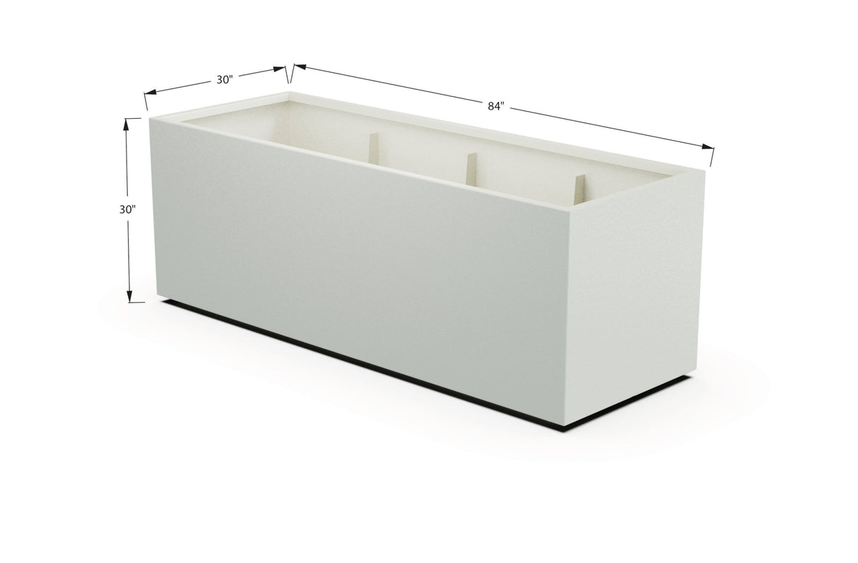 Aluminum Rectangular 30" Wide Planter – 24" to 30" H - Plantercraft