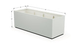 Aluminum Rectangular 30" Wide Planter – 24" to 30" H - Plantercraft
