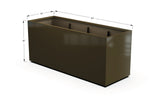 Aluminum Rectangular 30" Wide Planter – 36" to 42" H - Plantercraft