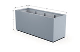 Aluminum Rectangular 30" Wide Planter – 36" to 42" H - Plantercraft