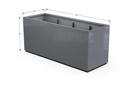 Aluminum Rectangular 30" Wide Planter – 36" to 42" H - Plantercraft