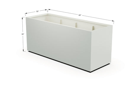 Aluminum Rectangular 30" Wide Planter – 36" to 42" H - Plantercraft