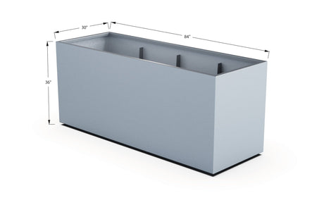 Aluminum Rectangular 30" Wide Planter – 36" to 42" H - Plantercraft