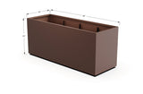 Aluminum Rectangular 30" Wide Planter – 36" to 42" H - Plantercraft