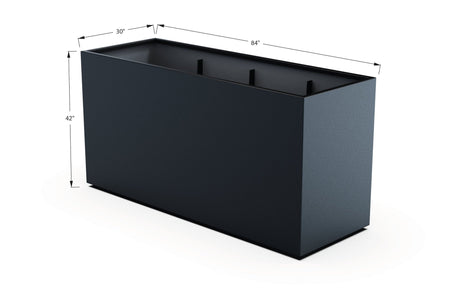 Aluminum Rectangular 30" Wide Planter – 36" to 42" H - Plantercraft