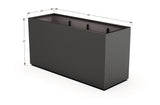 Aluminum Rectangular 30" Wide Planter – 36" to 42" H - Plantercraft