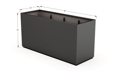 Aluminum Rectangular 30" Wide Planter – 36" to 42" H - Plantercraft