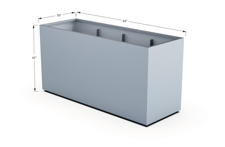 Aluminum Rectangular 30" Wide Planter – 36" to 42" H - Plantercraft