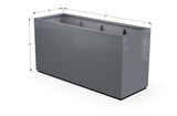Aluminum Rectangular 30" Wide Planter – 36" to 42" H - Plantercraft
