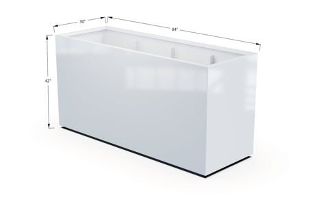 Aluminum Rectangular 30" Wide Planter – 36" to 42" H - Plantercraft