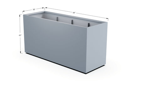 Aluminum Rectangular 30" Wide Planter – 36" to 42" H - Plantercraft