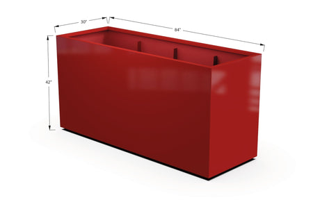 Aluminum Rectangular 30" Wide Planter – 36" to 42" H - Plantercraft