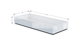 Aluminum Rectangular 36" Wide Planter – 12" to 18" H