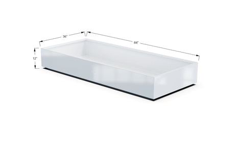 Aluminum Rectangular 36" Wide Planter – 12" to 18" H