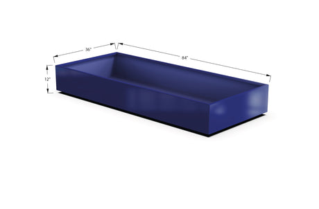 Aluminum Rectangular 36" Wide Planter – 12" to 18" H