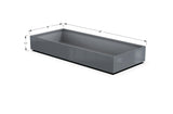 Aluminum Rectangular 36" Wide Planter – 12" to 18" H