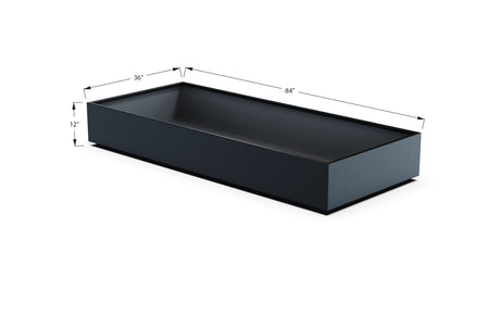 Aluminum Rectangular 36" Wide Planter – 12" to 18" H