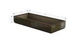 Aluminum Rectangular 36" Wide Planter – 12" to 18" H