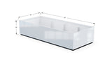 Aluminum Rectangular 36" Wide Planter – 12" to 18" H