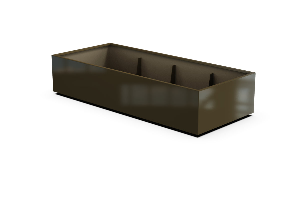 Aluminum Rectangular 36" Wide Planter – 12" to 18" H