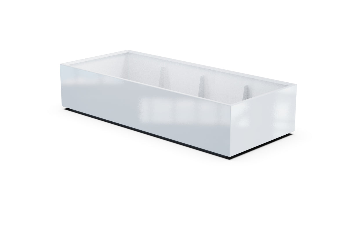 Aluminum Rectangular 36" Wide Planter – 12" to 18" H