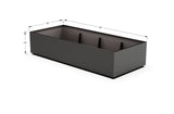Aluminum Rectangular 36" Wide Planter – 12" to 18" H