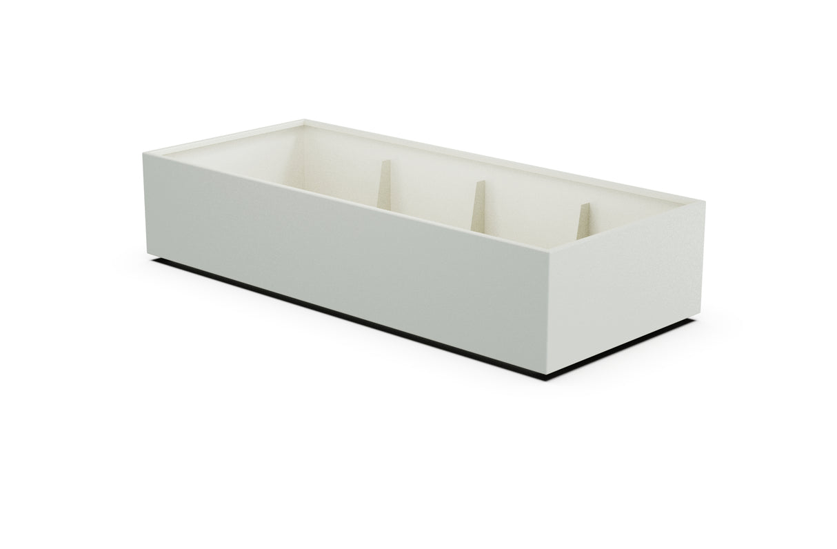 Aluminum Rectangular 36" Wide Planter – 12" to 18" H