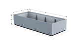 Aluminum Rectangular 36" Wide Planter – 12" to 18" H