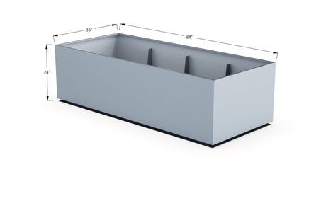 Aluminum Rectangular 36" Wide Planter – 24" to 30" H - Plantercraft