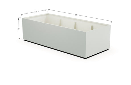 Aluminum Rectangular 36" Wide Planter – 24" to 30" H - Plantercraft