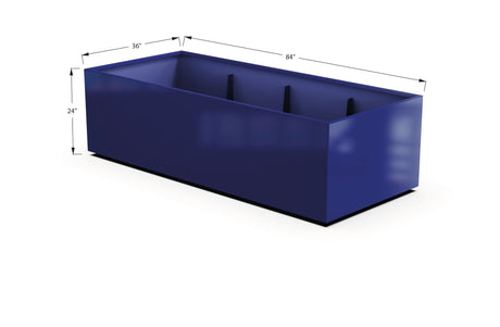 Aluminum Rectangular 36" Wide Planter – 24" to 30" H - Plantercraft
