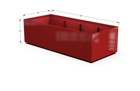 Aluminum Rectangular 36" Wide Planter – 24" to 30" H - Plantercraft