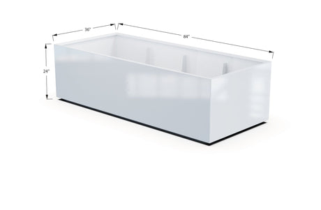 Aluminum Rectangular 36" Wide Planter – 24" to 30" H - Plantercraft
