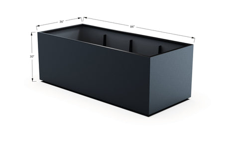 Aluminum Rectangular 36" Wide Planter – 24" to 30" H - Plantercraft