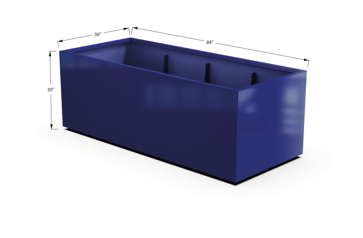 Aluminum Rectangular 36" Wide Planter – 24" to 30" H - Plantercraft