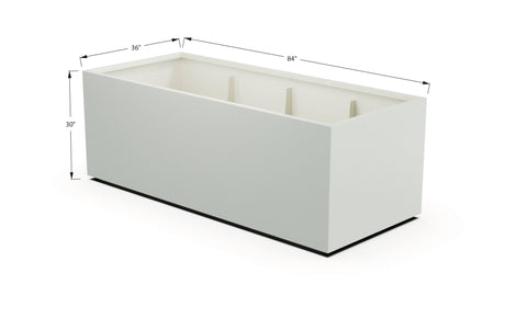 Aluminum Rectangular 36" Wide Planter – 24" to 30" H - Plantercraft