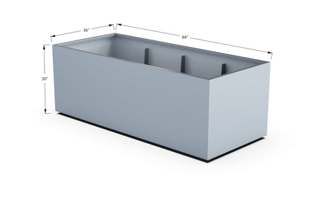 Aluminum Rectangular 36" Wide Planter – 24" to 30" H - Plantercraft